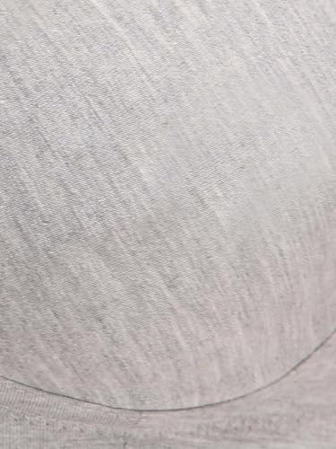 Image of Clovia Women's Cotton Rich Solid Non-Padded Demi Cup Wire Free T-Shirt Bra - Light Grey