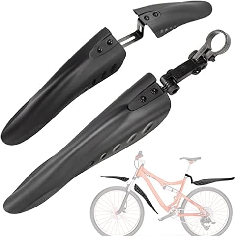 Bike Mudguard Set, Universal Full Cover Thicken Widen Bicycle Fenders Set with 27ft DIY Reflective Tape, Front & Rear Mud Guard Adjustable Bike Fender for 24",26",27",28" MTB Mountain Road Cycling Cover