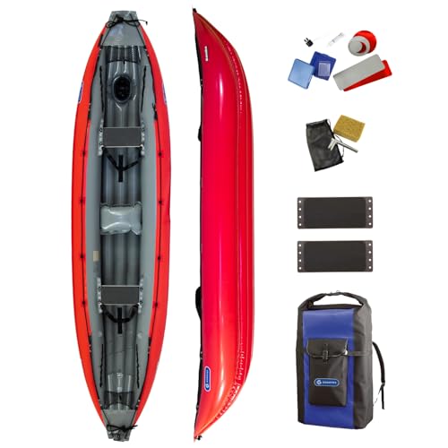 GUMOTEX Inflatable Canoe Baraka Red | Great for Active Holidays | Excellent Stability and Comfort |...