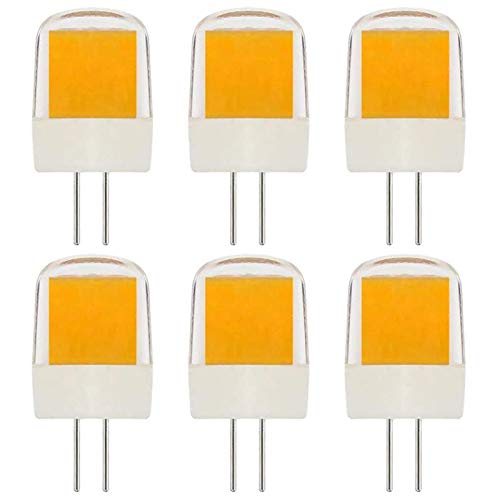 Lot de 6 ampoules LED G4 2 W Blanc chaud 230 V (non basse tension 12 V) Remplace les ampoules halogènes 20 W 15 W 10 W 3000 K Cover