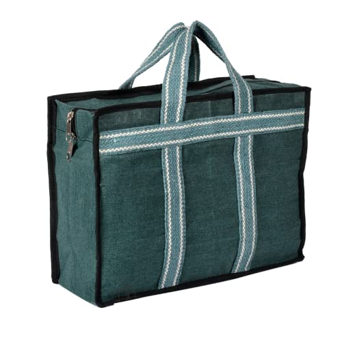 Image of Cash Bag with Zipper & Extra Compartment | Money Collection, Jewellery & Document Storage Bag | Secure Utility Organizer for Cash, Cheques, & Valuables | 16x5.5x12 Inches