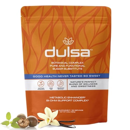 Dulsa Metabolic Sweetener – 100% Plant-based, Sugar Substitute - Non-Erythritol, Allulose & Monk Fruit Sweetener with Probiotics – Diabetic & Keto Friendly- Non-GMO - Scoop Included, 150 Servings