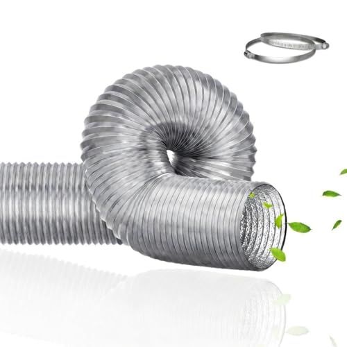 Xiqiggi Tubo Aire Acondicionado Portatil, Flexible Manguera Ventilación 150 mm, 300 cm Manguera Escape Aluminio, PVC Conductos Ventilación para Extractores, Climatizadores, Secadoras, Campanas