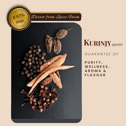 Image of Kurinjy Dal Tadka - Whole Spices Mix | Cinnamon Clove Peppercorn Kali Elaichi | Pure Natural Essential Oil filled Premium Kerala Spices | Crafted for Aromatic & Flavorful Lentil Dishes, 50g x 1 pack