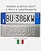 Generico Replica Targa Auto Italiana Rilievo Art.102 D.LGS285/92 Anteriore