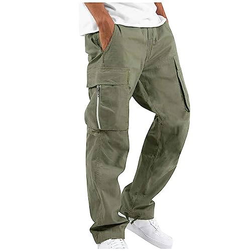Cargo Sweatpants Men Gym Sweats Pants Casual Baggy Hiking Pants Drawstring Workout Joggers with Multi Pockets