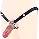 Lmgoc Negativer Peniskäfig Bondage Keuschheitskäfig Set Edelstahl Flacher Peniskäfig mit Realistischer Silikon Dildo SM Chastity Cage Mann Bondage Extrem (L Dildokopf, 50mm Bogenring)