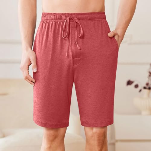Mens Casual Shorts Elastic Waist Drawstring Lounge Shorts Summer Beach Shorts Loose Fit Teen Boys Baskeball Pants3