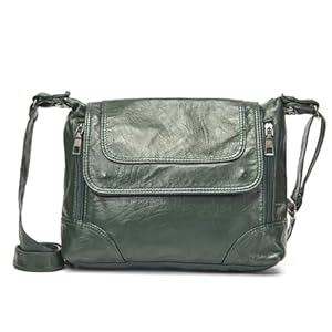 LIUHLFSR Damen Leder Umhängetasche Messenger Bag