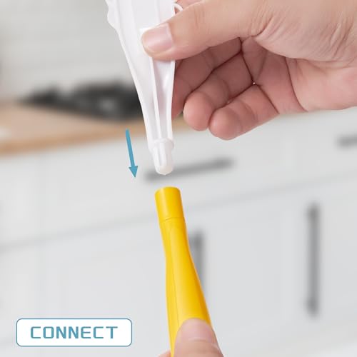 Image of 40 Count Disposable Dusters Refills Compatible with Swiffer Duster,Multi Surface 360 Heavy Duty Duster Refills for Cleaning Home,Celling Fan,Blinds,Vent&Shelves (1 Short Handle +1 Extenda Handle)