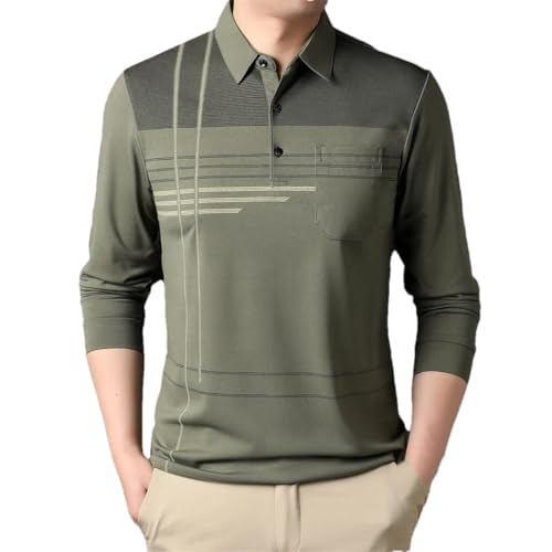 Men's Four Seasons Solid Color Regular Version Casual Business Long-Sleeved Top