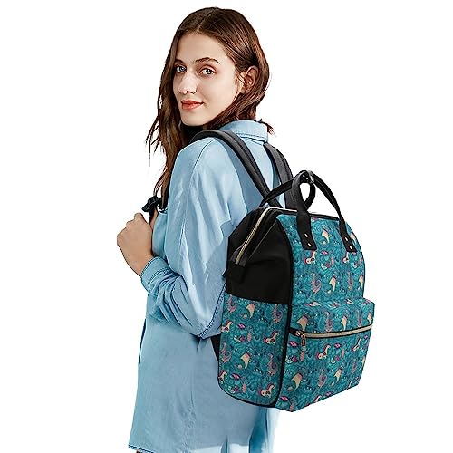 Fantastic-Creatures-Animal-Pattern-Diaper-Bag-Portable-Backpack-Mommy-Bag-Travel-Shoulder-Daypack-for-Outdoor-Working-Beach