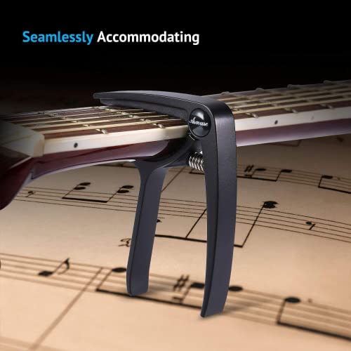 Asmuse Capodastre Guitare ➕ 3 MÉDIATORS Unique Utilisation à Une Main Changement Rapide en Alliage d’aluminium Noir… - Les Beatles, Paul McCartney, John Lennon, RIngo Starr, George Harrison Asmuse Capodastre Guitare ➕ 3 MÉDIATORS Unique Utilisation à Une Main Changement Rapide en Alliage d'aluminium Noir… – Image 5
