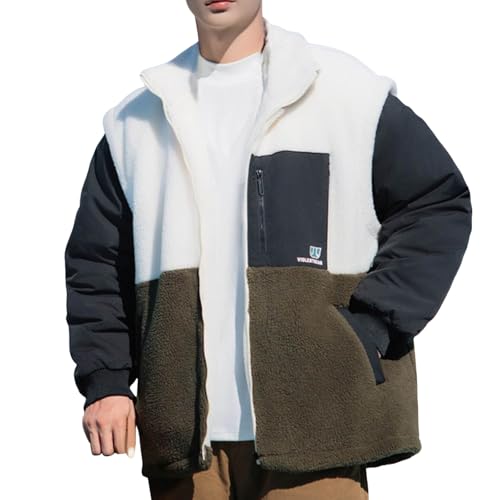 Chaqueta polar hombre talla grande informal para otoño e invierno