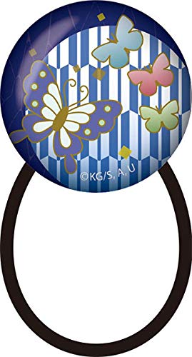 ꫛꫀꪝ硝子の髪飾り★ポンポネグラス★ヘアゴム 「想像の花」blue大きめサイズ ꫛꫀꪝ硝子の髪飾り☆ポンポネグラス☆ヘアゴム 「想像の花」blue