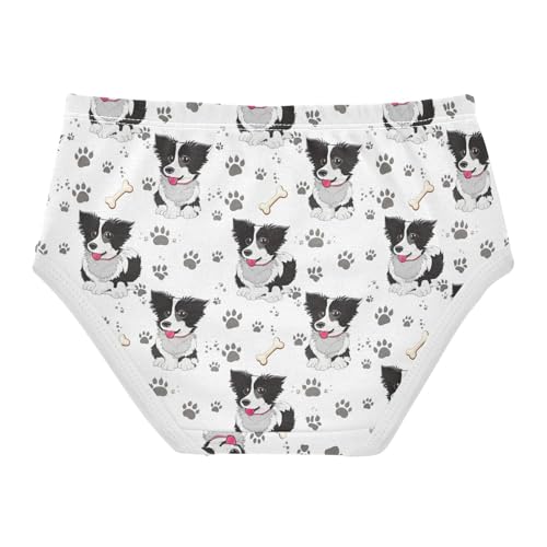 Joisal Designer Toddlers Underwear Floral 2t Cotton Cute Panties Girl Black White Dogs Poses Paw Briefs Kids Undies2