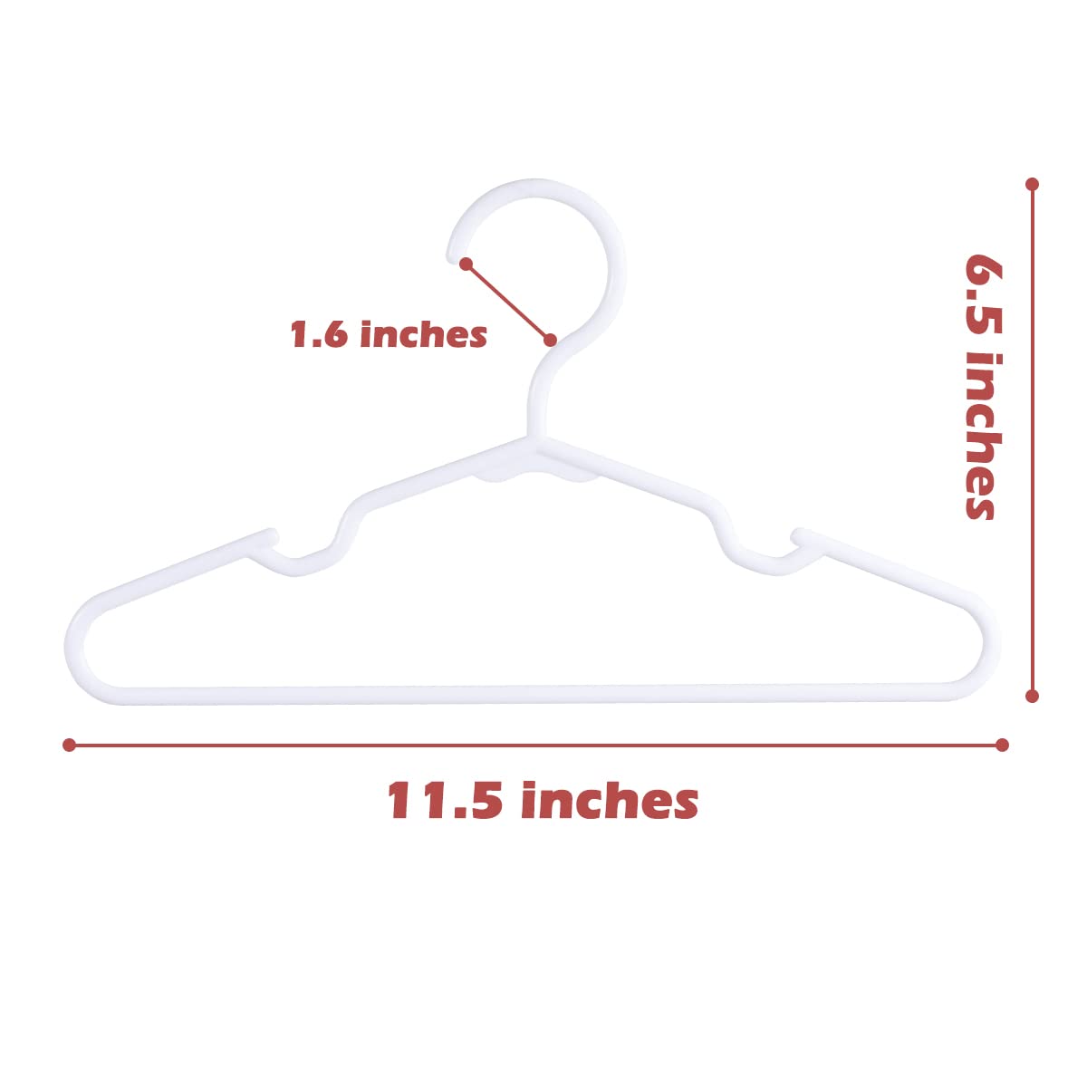 120 Pack White Plastic Non-Slip Baby Hangers, Heavy Duty, Flexible, Slim