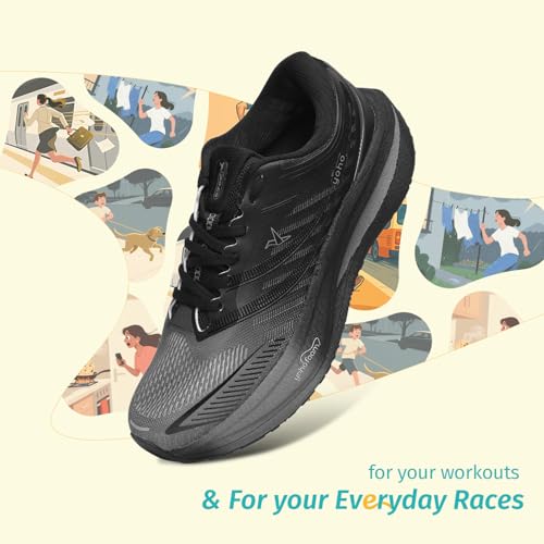 Image of YOHO Catapult CarbonBurst Sports Shoes with Laces for Men| Running,Jogging,Athletic & Gym| Cushioned Insoles,Breathable Upper & Phylon Sole for Shock Absorption Sneakers for Man