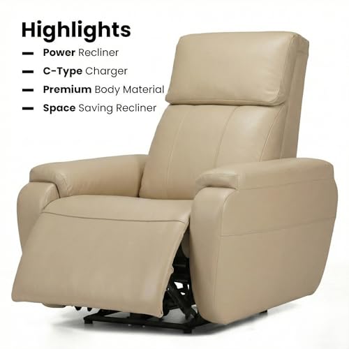 Image of Zeus Motorized Recliner | Premium Leatherette Upholstery | Single Seater Recliner Sofa for Office, Corporate & Hospitality | Ergonomic, Sleek & Space-Saving Design | 18 Months Warranty