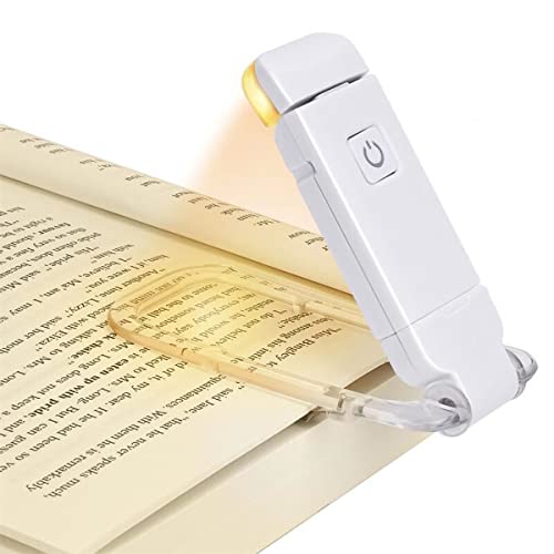 Bsmstone Usb Rechargeable Book Light Portable Clip-On Led Reading Light In Bed 3 Brightness Levels Adjustable Eye-Protection Book Lamp For Book Lovers Kids (White) #TOP8