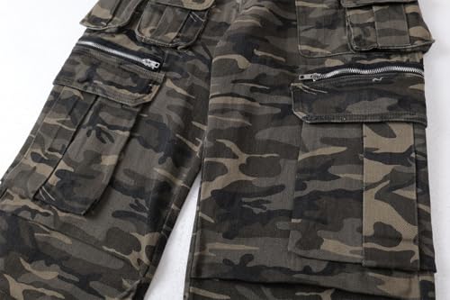 Men's Spring/Fall Cargo Pants American Large Pocket Loose Straight Leg Trousers4