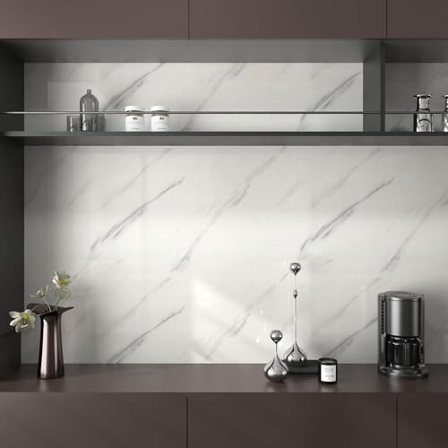 Image of HOME13 Marble Wallpaper Self Adhesive Wallpaper Waterproof Marble Sticker Removable Wallpaper Kitchen Cabinet Countertop (Slate Gold Marble, 2 Feet x 10 Feet)