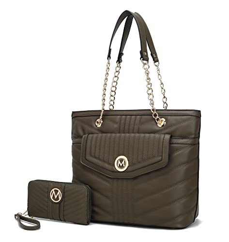 Image of MKF Collection Women Tote Bags Wristlet Wallet Large Designer Handbag Shoulder Bag Top-handle Big Satchel Hobo 2pcs Purse Set