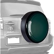 Boomerang 30" Color Matched Rigid Tire Cover for Toyota RAV4 06-12 - Plastic Face & Vinyl Band - Black Forest