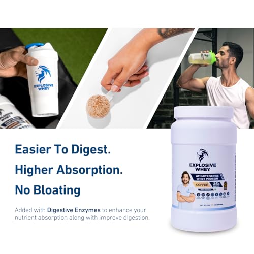 Image of Athlete Series 100% Isolate Whey Protein | Trusted by M.S. Dhoni | 26g Protein per scoop | Informed Sport Certified | Pro-Pre Biotics | Digestive Enzymes for Higher Absorption | Coffee - 1kg