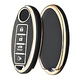 ELOHEI for Nissan Key Fob Cover, for Nissan Altima Maxima Rogue Armada Pathfinder Infiniti Premium Soft TPU Full Cover Accessories Smart Remote Keyless Key Fob Case