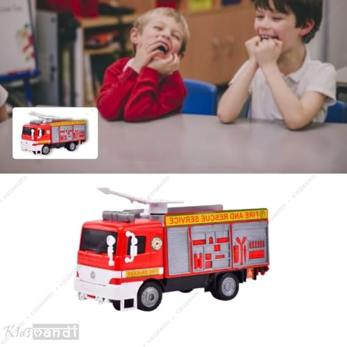 Image of Kids Mandi Electric Toys Bubble Fire Fighting Truck Bubble Car Toys Fire Engine Cartoon Toy Car with Music Light