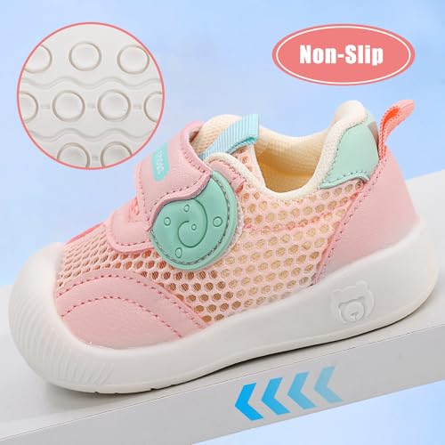 MK MATT KEELY Baby Shoes Boy Girl First Walker Shoes Toddler Non-Slip Breathable Mesh Barefoot Sneakers Infant Outdoor Lightweight Tennis Shoes3