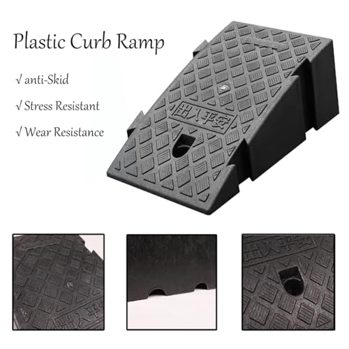 Rampa de bordillo plástica portátil amarillo miniatura 2