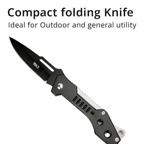 Image of 1Pcs, Keychain with Cutter & Safety Strap - Emergency Self Defense Tool for Men | Glass Breaker, Seatbelt Cutter & Tactical Keychain | Everyday Carry Gift Idea for Safety & Travel (W43)
