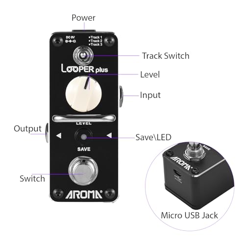 Jemora Pédale de boucle pour guitare électrique 24 bits/44,1 kHz Pédale d’effets Looper Indicateur d’état LED couleur Réglage du volume Bouton de sauvegarde d’enregistrement avec barre anti-pas - Les Beatles, Paul McCartney, John Lennon, RIngo Starr, George Harrison Jemora Pédale de boucle pour guitare électrique 24 bits/44,1 kHz Pédale d'effets Looper Indicateur d'état LED couleur Réglage du volume Bouton de sauvegarde d'enregistrement avec barre anti-pas – Image 3
