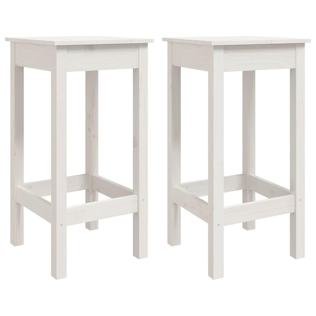 Set da bar in legno massello di pino bianco, 3 pezzi, tavolo alto