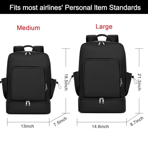 seyfocnia Expandable Gym Backpack with Shoe Compartment