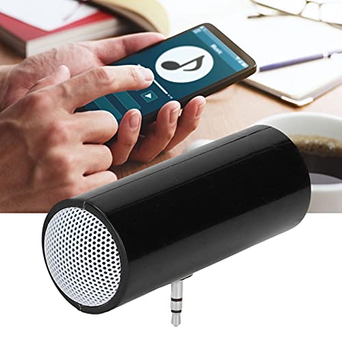 Image of 3.5mm Jack Stereo Mini Speaker, Portable Wireless Plug in Speaker with Clear Strong Sound, for Smartphones Tablets Laptops PCs MP3 MP4 (Black)
