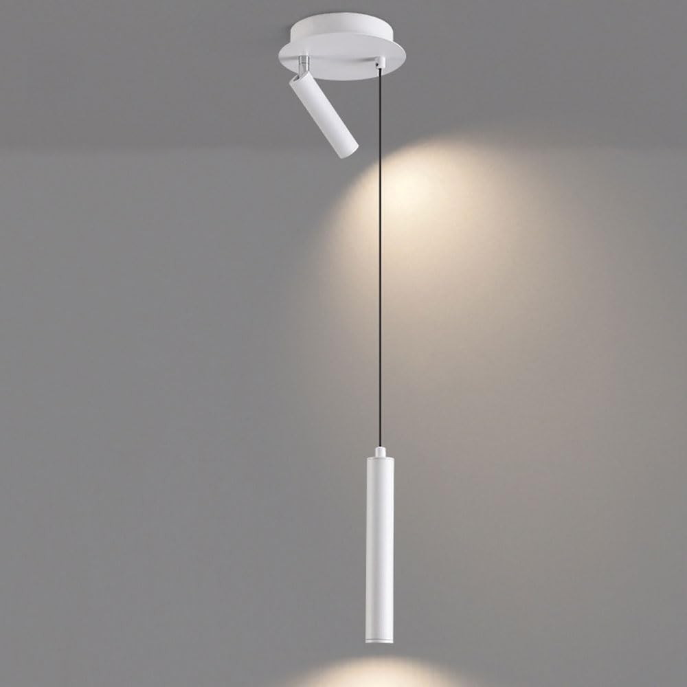 KXEcoLife LED Pendant Light Adjustable Hanging Spotlight Bedside Drop Ceiling Lamp Modern for Living Room Bedroom 3000K Fixture