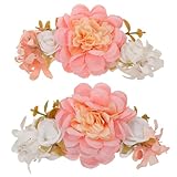 Beaupretty 2 Piezas Flower Hair Claw Clips Elegantes de Tela para Novias y Damas de Honor Accesorios Artificiales Firmes y Ligeros para Bodas Fiesta de Playa y Eventos Veraniegos
