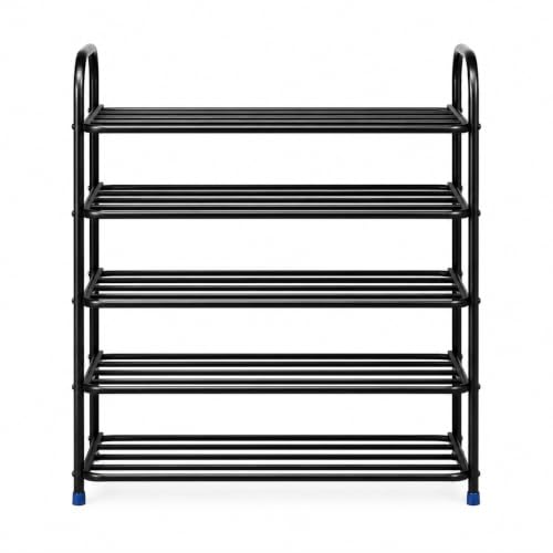 Image of Ebee 5 tier 15 pair heavy metal shoe rack (77 x 64 x 25 cm)
