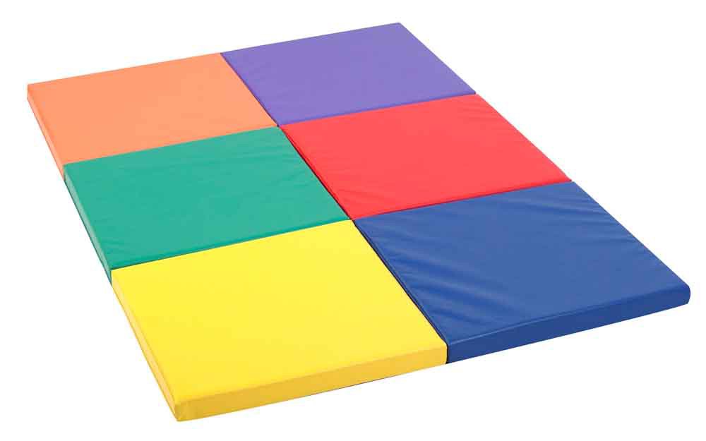 Children's Factory Tent Box Mats, CF331-062, Rainbow, 4'x6', Kids Soft Foam Floor Mats for Playroom or Preschool, Indoor Play Equipment for Classroom