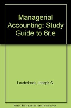 Paperback Managerial Accounting: Study Guide to 6r.e Book