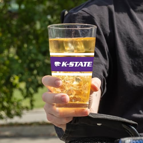 Image of Logo Brands NCAA 16 oz Pint Glass - Durable Glass With Bold Team Color- Chip-Resistant Rim Drinkware For Fans, Tailgates, Home Bars & Everyday Use