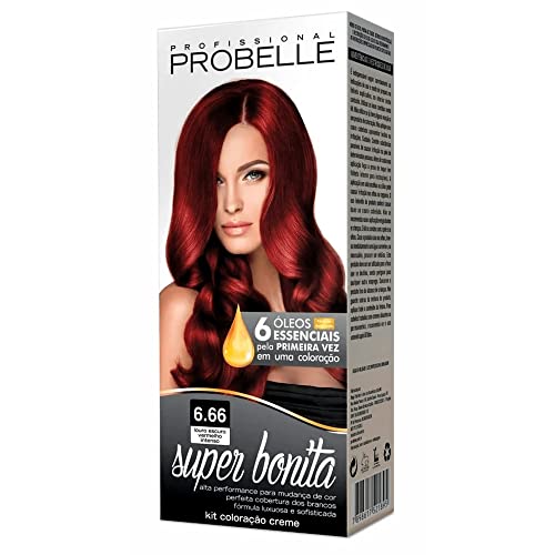 Creme colorante, Probelle Cosmeticas Profissionais Louro Escuro/Vermelho Intenso
