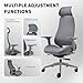 Ergonomic Mesh Office Chair with S-Shaped Backrest, 4D Adjustable Armrests, Sliding Seat Depth, Fixed Headrest, Dual-Layer Mesh, 130° Recline, SGS Class 3 Gas Lift, 300 lbs Capacity
