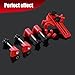 Yumfugu 9 PCS Car Main Cam Timing Sprocket Gear Locking Tool Set, Bump Locking Double Camshaft Anti-Slip Fixing Clamp, Automotive Work Protection Accessories, Suitable for Most Car Models (Red)
