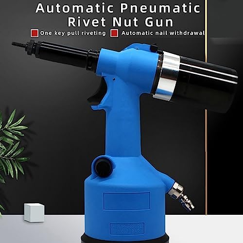 Remachadora neumática automática, herramienta neumática hidráulica industrial para tuercas ciegas M3-M12, pistola remachadora profesional para un cierre eficiente y fiable
