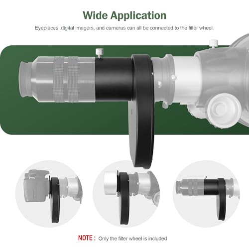 Astromania 2" Multiple 5-Position Filter Wheel for Telescope - Allowing You to Image Without Any Reflections or Stray Light