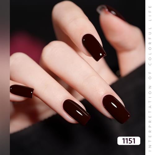 Image of GAOY Burgundy Red Gel Nail Polish Set 6 Colors Including Dark Cherry Wine Red Gel Polish Kit U V LED Soak Off Home DIY Manicure Nail Salon Varnish
